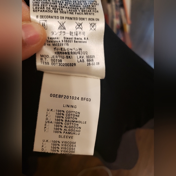 Diesel Black Gold Graphite and Black Jacket Sz L - Picture 8 of 13